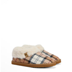 Barbour Womens Eloise Tartan Slipper Boots Hessian Tartan - Parasol Store