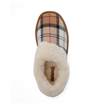 Barbour Womens Eloise Tartan Slipper Boots Hessian Tartan