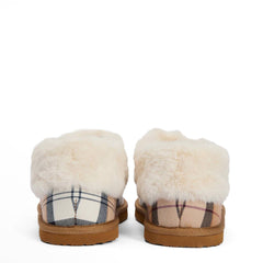Barbour Womens Eloise Tartan Slipper Boots Hessian Tartan - Parasol Store