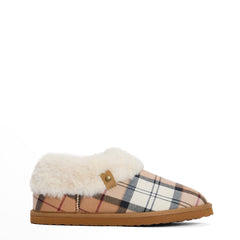 Barbour Womens Eloise Tartan Slipper Boots Hessian Tartan - Parasol Store