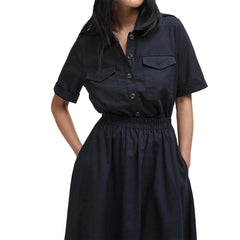 Barbour Womens Elsie Midi Skirt Black - Parasol Store