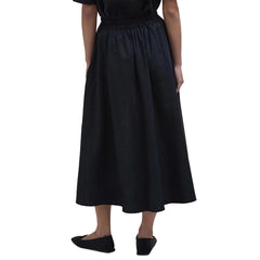 Barbour Womens Elsie Midi Skirt Black - Parasol Store