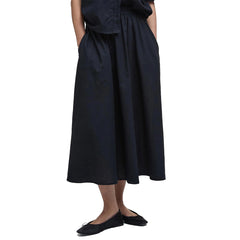 Barbour Womens Elsie Midi Skirt Black - Parasol Store