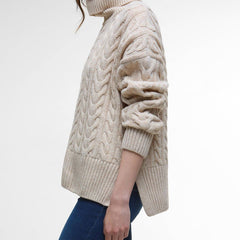 Barbour Womens Embleton Rollneck Jumper Birch - Parasol Store