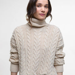 Barbour Womens Embleton Rollneck Jumper Birch - Parasol Store