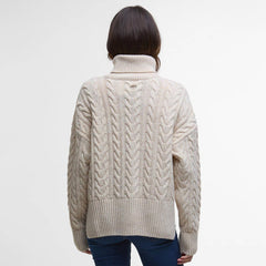 Barbour Womens Embleton Rollneck Jumper Birch - Parasol Store