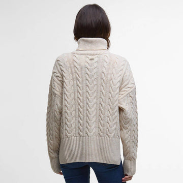 Barbour Womens Embleton Rollneck Jumper Birch - Parasol Store