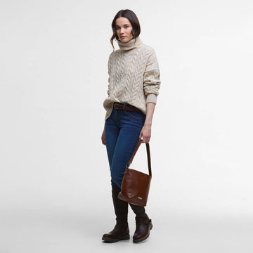 Barbour Womens Embleton Rollneck Jumper Birch