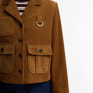 Barbour Womens Emmy Casual Jacket Tan / Shadow Classic