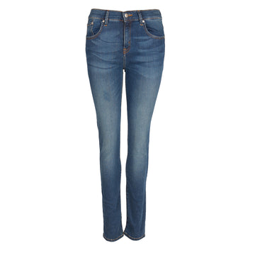 Barbour Womens Essential Slim Jeans Reg Leg Worn Blue - Parasol Store