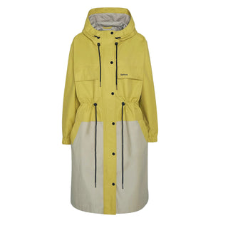Barbour Womens Evie Showerproof Parka Limeade/Light Sand - Parasol Store