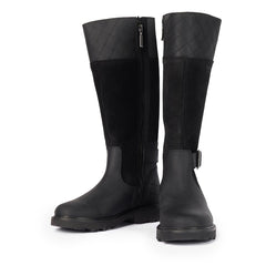 Barbour Womens Fareham Knee-High Boots Black - Parasol Store
