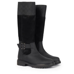 Barbour Womens Fareham Knee-High Boots Black - Parasol Store