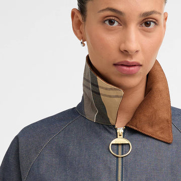 Barbour Womens Freckleton Denim Jacket Indigo / Dress - Parasol Store