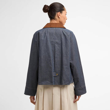 Barbour Womens Freckleton Denim Jacket Indigo / Dress - Parasol Store