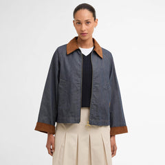 Barbour Womens Freckleton Denim Jacket Indigo / Dress - Parasol Store