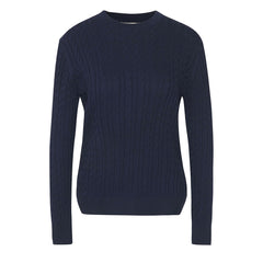 Barbour Womens Hartland Crew Knitted Jumper Navy - Parasol Store