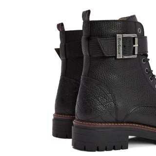 Barbour Womens Heidi Commando Lace Up Boots Black - Parasol Store