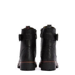 Barbour Womens Heidi Commando Lace Up Boots Black - Parasol Store
