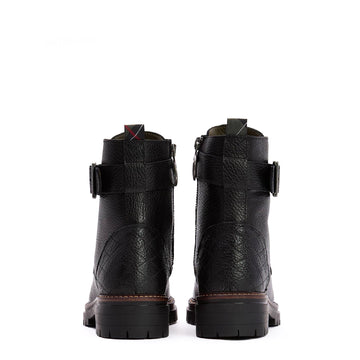 Barbour Womens Heidi Commando Lace Up Boots Black - Parasol Store