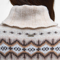 Barbour Womens Helen Fair Isle Roll-Neck Jumper Birch Multi - Parasol Store