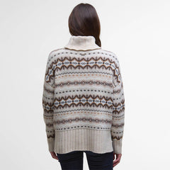 Barbour Womens Helen Fair Isle Roll-Neck Jumper Birch Multi - Parasol Store