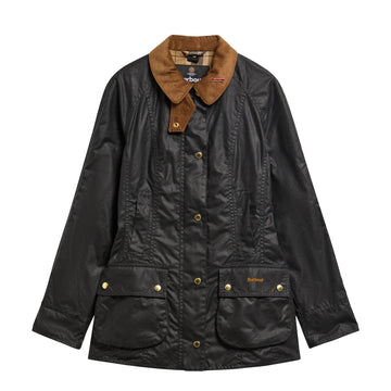 Barbour Womens Icons Beadnell Wax Jacket Navy / Birchwood