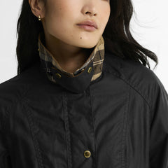 Barbour Womens Icons Beadnell Wax Jacket Navy / Birchwood