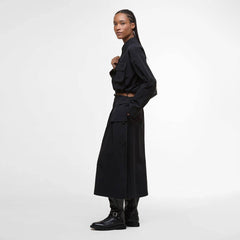 Barbour Womens Imelda Midi Skirt Black - Parasol Store