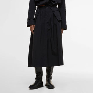 Barbour Womens Imelda Midi Skirt Black - Parasol Store