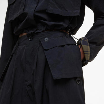 Barbour Womens Imelda Midi Skirt Black - Parasol Store