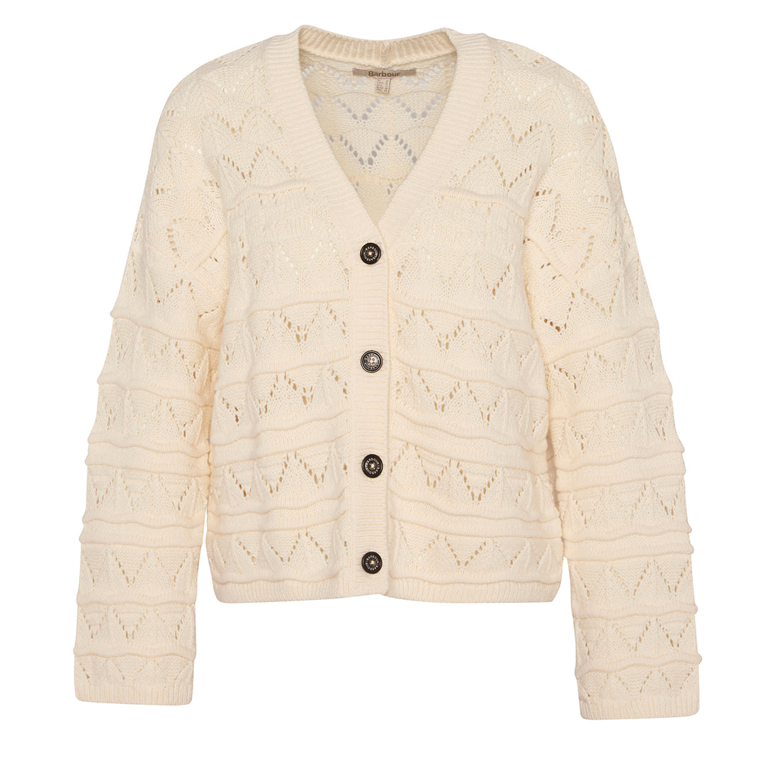 Barbour Womens Isla Knitted Cardigan Cloud - Parasol Store