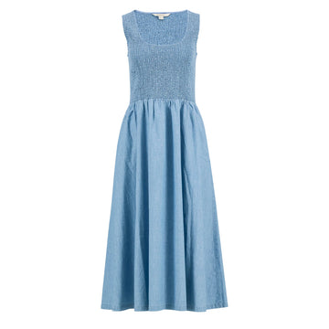 Barbour Womens Josie Midi Dress Chambray