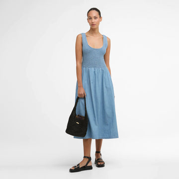 Barbour Womens Josie Midi Dress Chambray