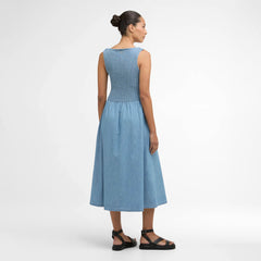 Barbour Womens Josie Midi Dress Chambray