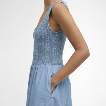 Barbour Womens Josie Midi Dress Chambray