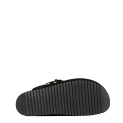 Barbour Womens Kyra Closed Toe Sandal Black Suede