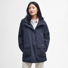 Barbour Womens Lansdowne Waterproof Jacket Dark Navy - Parasol Store
