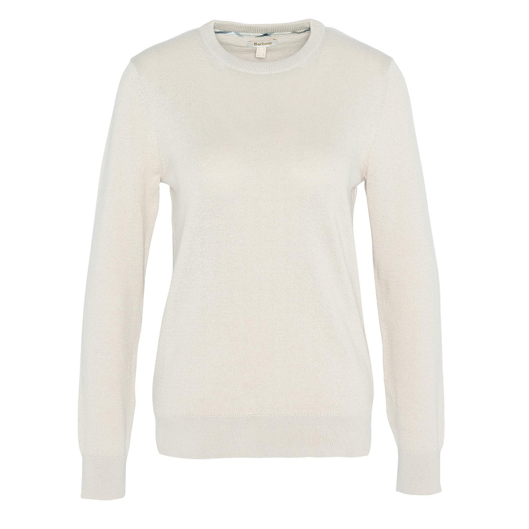 Barbour Womens Lavender Crew Neck Jumper Sand - Parasol Store
