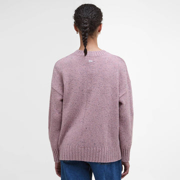 Barbour Womens Lavensdale Crew Knitted Jumper Pink Blush - Parasol Store