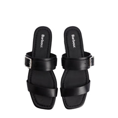 Barbour Womens Louise Flat Sandal Black - Parasol Store