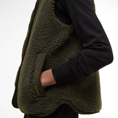 Barbour Womens Luciana Fleece Gilet Olive - Parasol Store