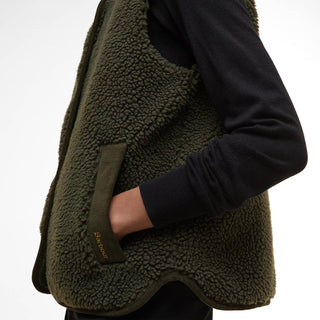 Barbour Womens Luciana Fleece Gilet Olive - Parasol Store