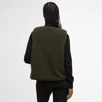 Barbour Womens Luciana Fleece Gilet Olive - Parasol Store