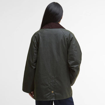 Barbour Womens Luella Waxed Jacket Fern/Ancient Tartan - Parasol Store