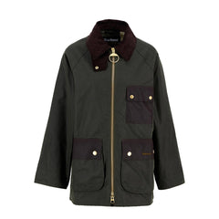 Barbour Womens Luella Waxed Jacket Fern/Ancient Tartan - Parasol Store