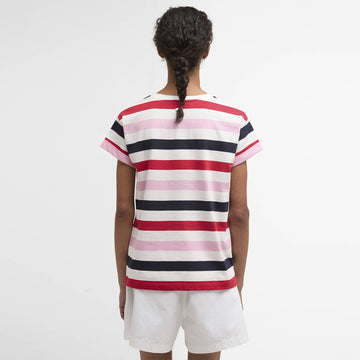 Barbour Womens Lyndale T-Shirt Poppy Red Multi