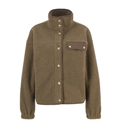 Barbour Womens Mabel Fleece Military Brown - Parasol Store