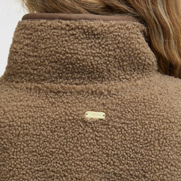 Barbour Womens Mabel Fleece Military Brown - Parasol Store