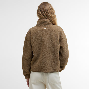 Barbour Womens Mabel Fleece Military Brown - Parasol Store
